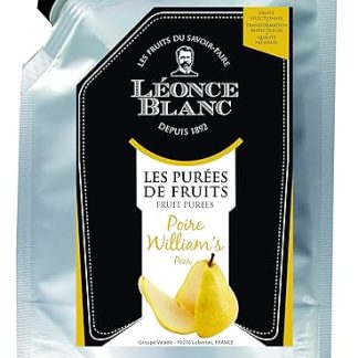 Leonce Blanc William Christmas Pear Fruit Puree - 1 x 1 kg - Intensely Sweet Pears, Fruit Puree, Free from Colourings and Preservatives, for Cocktails, Muesli, Porridges, Smoothies, Juice (1 kg)