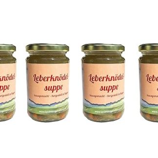 Liver Dumpling Soup in Glass ★ Homemade Quality from Bavaria ★ Landmetzger Schiessl ★ Prime Shipping ★ Approx. 1200 g