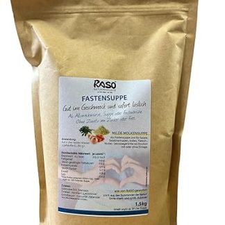 Fasting Soup - Fasting Broth The Original Raso - Diet Soup - Proven Raso Soup Recipe - Mild Whey Soup without Fat (1.5 kg Refill)