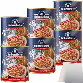 usy Bundle for Halberstädter White Bean Soup Pack of 6 (6 x 800 g Tin) + usy Block