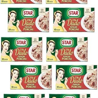 10x Star Dado Funghi Porcini Brodo Porcini Mushrooms Soup Cubes Broth 10 Pieces