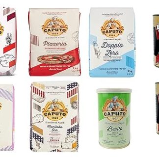 Caputo Cuoco Pizzeria Doppio Zero Nuvola Oro Lievito Farina Pizza Flour 5x 1 kg and Italian Gourmet Polpa di pomodoro Fine Chopped Tomato Paste 2 x 400 g