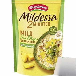 usy Bundle for Hengstenberg Mildessa Mild Sauerkraut with Pineapple (400 g Bag) + usy Block