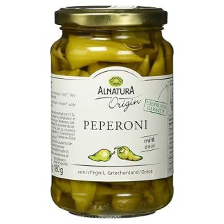 Alnatura Organic Origin Pepperoni, 350 g (Draining Weight - 180 g)