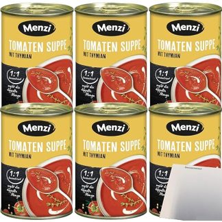 Menzi Tomato Soup Concentrated Pack of 6 (6 x 400 ml Tin) + usy Block