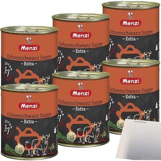 Menzi Oxtail Soup Extra Lots of Beef Fish Concentrated Pack of 6 (6 x 800 ml Tin) + usy Block
