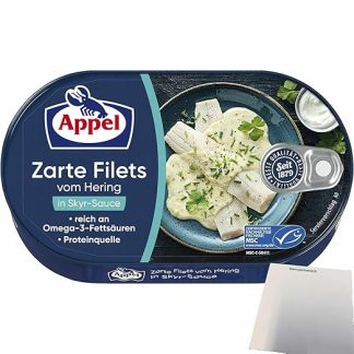 Appel Delicate Fillets of Herring in Skyr Sauce (190 g Tub) + usy Block