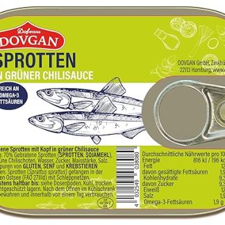 DOVGAN Sprats in Green Chill Sauce 100 g