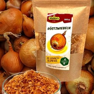 Werner´s Gluten-Free Roasted Onions with Sunflower Oil - Maxi Pack (Lactose Free, No Dyes) 500 g Bag