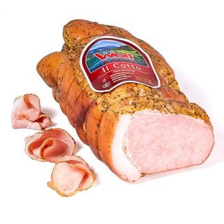Wolf, The Ham Cooked Slice Lightly Smoked with Beech Wood Carefully Selected Pork Gluten Free Vacuum Packed 800g (Minimum Net Weight Guaranteed)