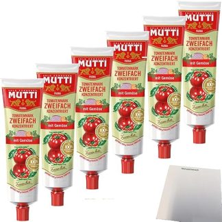 usy Bundle for Mutti Double Tomato Concentrate with Vegetables Pack of 6 (6 x 130 g Tube) + usy Block