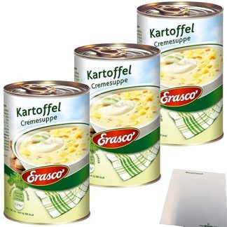 Erasco Potato Cream Soup Pack of 3 (3 x 390 ml) + usy Block