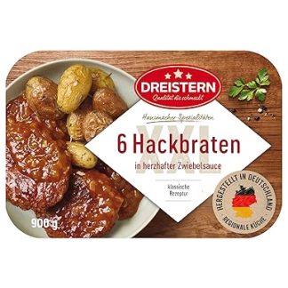 DREISTERN Meatloaf 900 g I With Spicy Onion Sauce I Hearty Ready Meal in Microwave Dish I Long Shelf Life Thanks to Natural Preservation I Homemade Quality