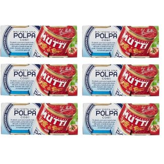 6 x Mutti Polpa di Pomodoro Tomato Pulp Tomato Pulp Italian Tomatoes (2 x 210 g)