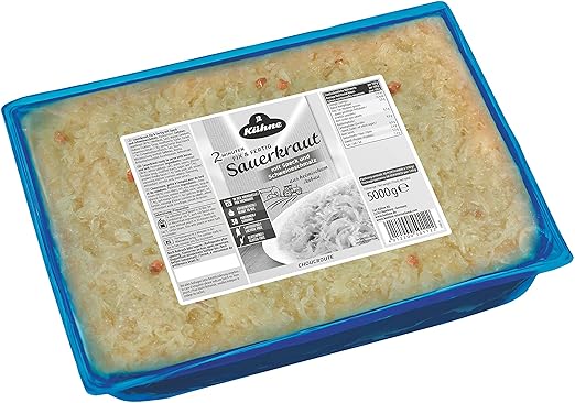 Kühne Fix and Ready Sauerkraut with Bacon / Onions, 5 kg Polybag