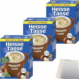 usy Bundle for Hot Cup Forest Mushroom Cream Soup Pack of 3 (3 x 4 Bags of 16.4 g) + usy Block