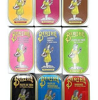Berthe Portugal Canning Set Variation – Sardines – Tuna – Mackerel – 9 Cans – 9 Types