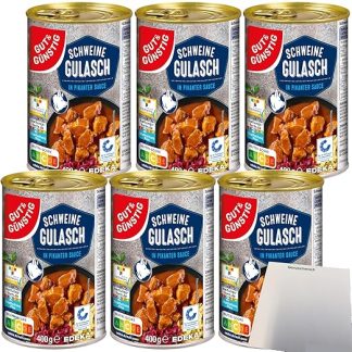 usy Bundle for Good & Cheap Pigs Goulash in Spicy Sauce Pack of 6 (6 x 400 g Tin) + usy Block
