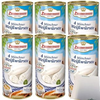Zimmermann Munich White Sausages 6 Pack (6 x 530 g Tub) + usy Block