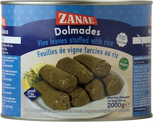 Zanae Vine Leaves with Rice in Oil, Pack of 1 x 2 kg