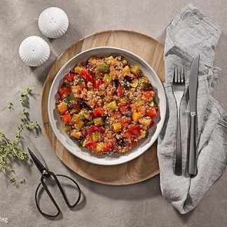 ration1 Ratatouille Vegetables with White Quinoa 4 x 400 g, Ready Meals Long Lasting, Vegan Lactose-free & Gluten-Free, Outdoor, Trekking Food, Camping Festival Accessories, 10 Year Shelf Life