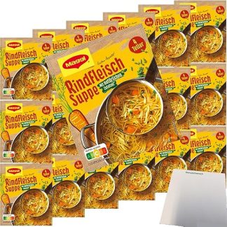 usy Bundle for Maggi Beef Soup with Noodles and Vegetables VPE (18 x 85 g Pack) + usy Block