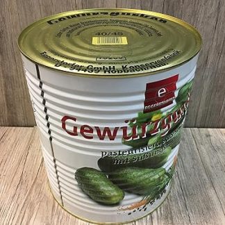 Pickles Pasteurised, Sweet and Sour with Sweetener, 40 - 45 Cucumbers per Tin