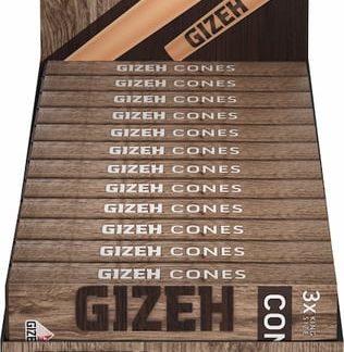 Display 24 x 3 GIZEH BROWN Cones + Tip