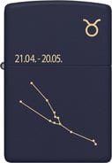 ZIPPO Navy Blau matt gelasert Taurus 60006933