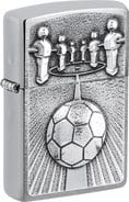 ZIPPO chrom gebuerstet Plakette Kicker 2007885