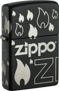 ZIPPO schwarz gelasert Zippo and Flames 60006957
