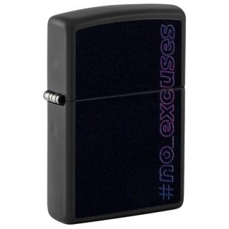 ZIPPO schwarz matt Glow in the Dark #no_excuses 60006811