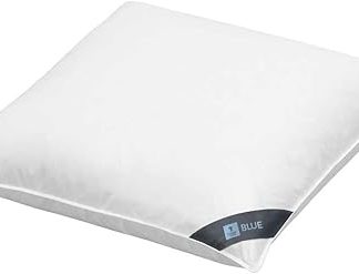 Spessarttraum Feather Pillow Blue, 80 x 80 cm, Pillow, 80 x 80 cm Down Pillow, Made in Germany, Oekotex, Nomite (Suitable for Allergy Sufferers)