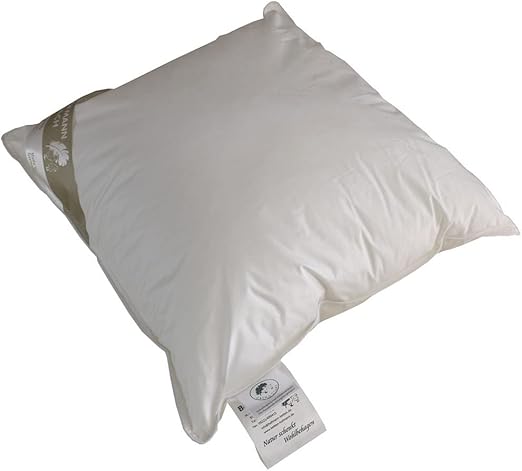 Betten Hofmann Franken Pillow Feather Pillow 65 x 65 cm, 15% Down 700 g Filling Weight, Washable, Natural Product