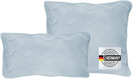 Waidmeister Cooling Pillow 40 x 80 and 80 x 80 cm, Quality Quilted Cushion, Breathable Allergy Sufferers Cushion, Winter and Summer Pillow, Made in Germany (1, 80 x 80 cm)