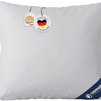 casimum 3-chamber down pillow, filling: 90% down, 10% feathers (outer chambers), allergy-friendly, for back and side sleepers (80 x 80 cm)