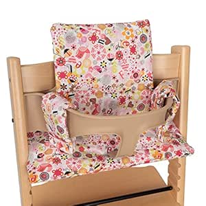 Babyline Stokke High Chair Cushion Cover Compatible with Stokke, Stokke Tripp Trapp, Trip Trap Stokke, Stokke Evolution Highchair and Stokke Highchair (Love Pink)