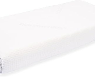 Traumschloss Premium Neck Support Pillow - Pillow Made of High-Quality RG85 Viscofoam Core for Optimal Neck Relief with Sustainable Cover - Washable and Hygienic - 30 x 60 cm - Height 7 cm