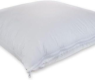 Genius eazzzy Pillow 80 x 80 cm with 3 Adjustable Height and Hardness Levels, Breathable Cushion Sofa Cushion Decorative Cushion Zip Cushion with Zip for Filling, Washable, White