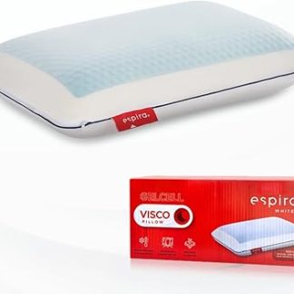 Espira Gel Cell – Orthopädisches Kissen 40x60 Memory Foam – Ergonomisches Nackenkissen für Bauch- & Rückenschläfer – Kühlendes Kopfkissen gegen Nackenschmerzen & Schnarchen – Waschbarer Bezug