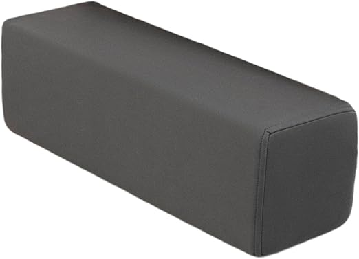 perfk Arm Rest Cushion with Washable Cushion Cover Rectangular Support Cushion Armrest for Couch Bedroom Home Car Reading, Dark Grey