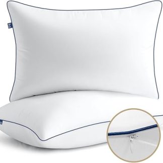 BedStory Pillow 60 x 60 cm Set of 2 Height Adjustable Hypoallergenic Machine Washable