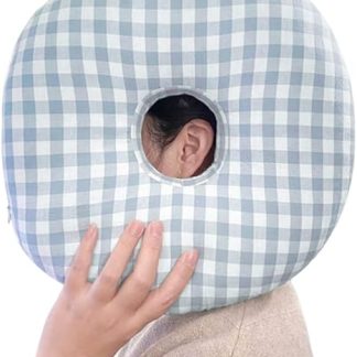 Healvian Piercing Pillow Ear Cushion Piercing Ear Doughnut Cushion Massage Pillow Head Hole Cotton Sleeping Pillow for Ear Against Ear Pain Piercing Side Sleeper