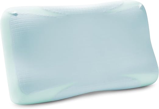 UNIKOME Gel Cooling Pillow 60 x 36 cm, Cooling Pillow for Summer, Neck Support Pillow, Ergonomic, Height 9-11 cm, Oeko-Tex (Blue)