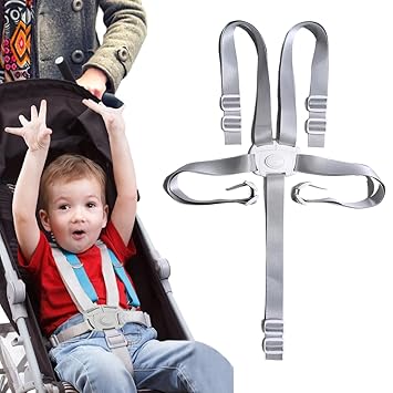 SUYIPCUS Highchair Seat Belts, 5 Point Belt Seat Belt, Replacement Safety Belts, 5 Point Child Safety Belts, Convertible Straps for Highchair/Stroller/Pushchair