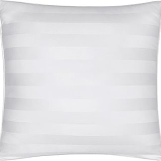 YASMENG Pillow 40 x 40 cm White Striped Soft Fluffy Cushion High-Quality Hotel Industry Luxury Shiny Pillow Sleeping Pillow Bed Pillow for Children Decorative Cushion Sofa Cushion Oeko-Tex Washable