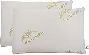 Baldiflex Emporio 2 x Memory Foam Pillows, Aloe Vera, Height 11 cm, Rigid