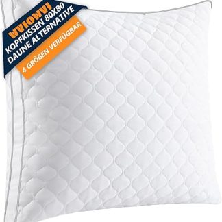WVIOWVI Pillow 80 x 80 cm Allergy Sufferers, Comfort Pillow 80 x 80 Microfibre, Skin-Friendly and Breathable, High-Quality Side Sleeper Pillow 80 x 80 cm Bed Pillow, Reliable Hold Without Deformation