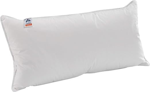 Irisette Lola Feather Pillow 100% Cotton with Piping, 85% Feathers / 15% Down (Solid), 40 x 80 cm, White