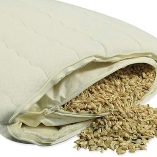 Fränkische Schlafmanufaktur Spelt Husk Cushion 40 x 80 cm with Sheep's Wool Cover Spelt Spelt Husks